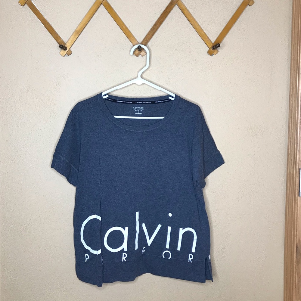 Calvin Klein Performance Oversized Logo Boxy Shirt - Picture 2 of 8